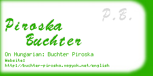 piroska buchter business card